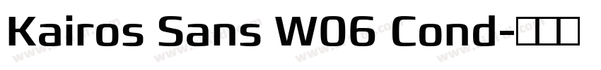 Kairos Sans W06 Cond字体转换